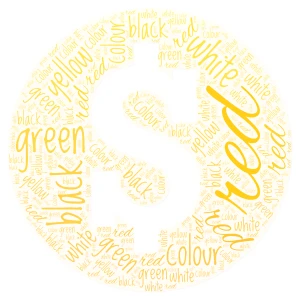 Colours word cloud art