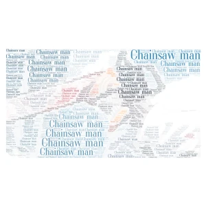 Chainsaw man  word cloud art