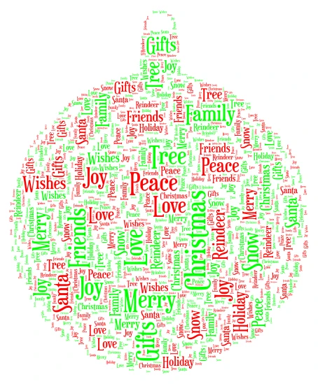 Christmas word cloud art