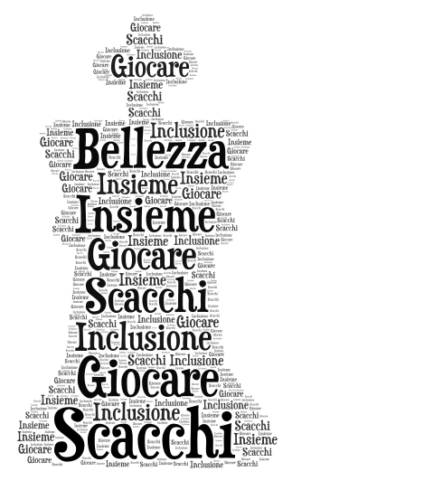 Scacchi e Inclusione word cloud art