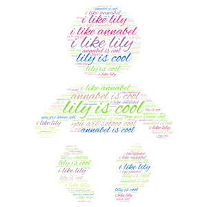 lily and annabel word cloud art