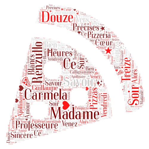 invito per un professoressa word cloud art