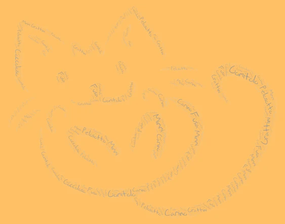 Gatto word cloud art