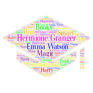 Hermione Granger word cloud art