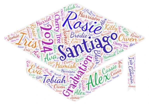 Santiago 1 word cloud art