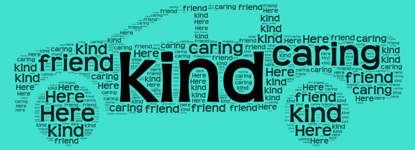 Caring word cloud art