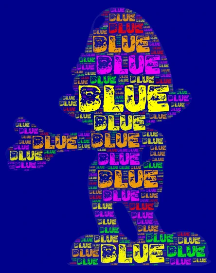 Smerf word cloud art