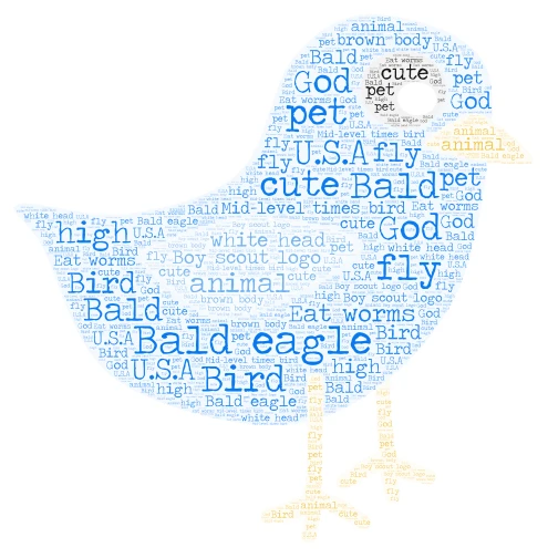 bald eagle word cloud art