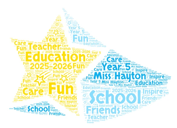 Year 5  word cloud art