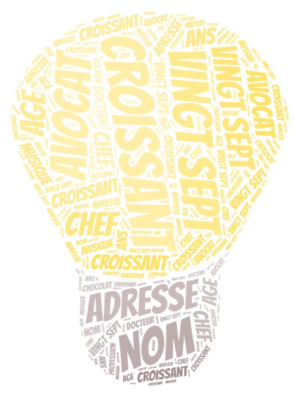 School Lamp word cloud art