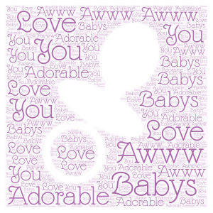 Copy of Love Baby word cloud art