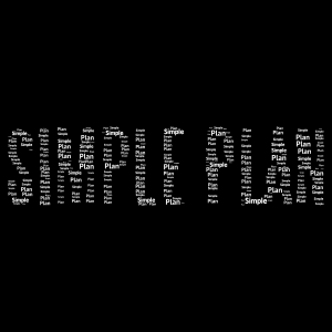Simple Plan word cloud art