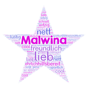 Malwina word cloud art