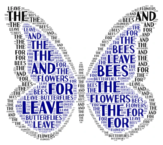 Flowers word cloud art