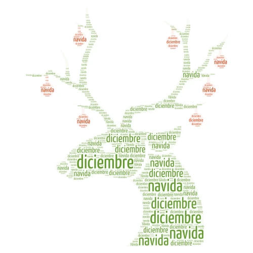 diciembre word cloud art