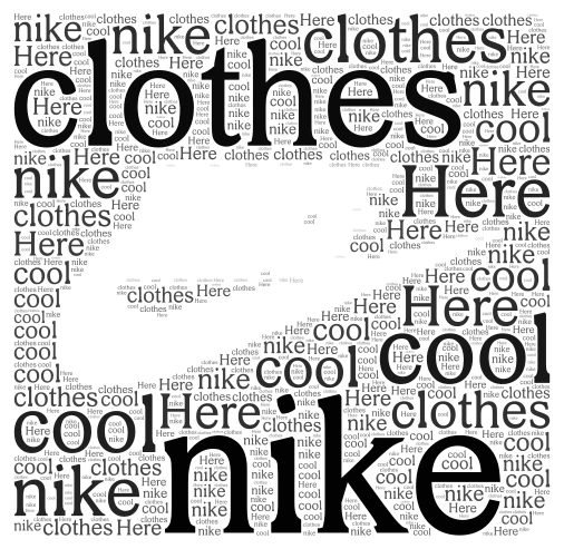 nike word cloud art