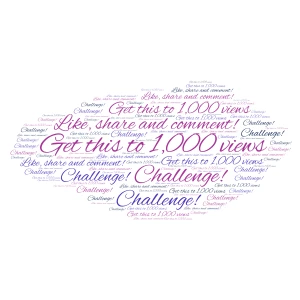 Get this to 1,000 views! [CHALLENGE] word cloud art