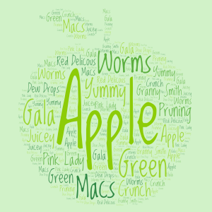 Green Apple  word cloud art