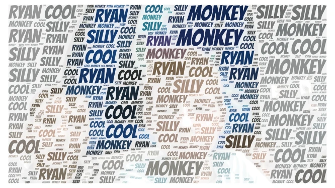 Ryan word cloud art