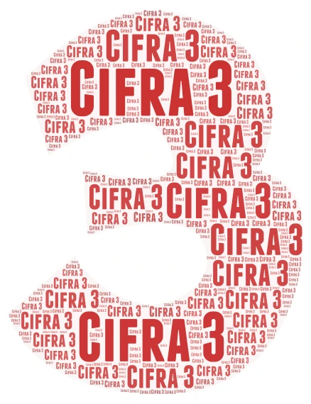 Cifra 3 word cloud art