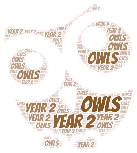 owls word cloud art