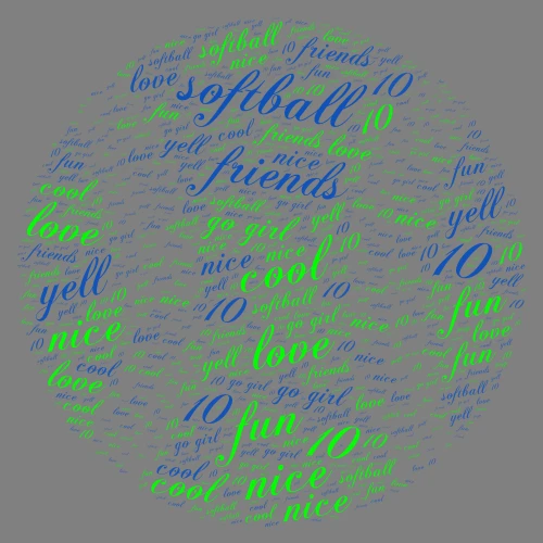 SOFTBALL word cloud art