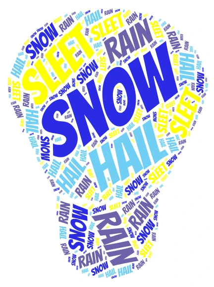 Science- winter months word cloud art