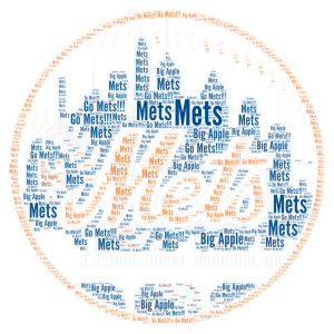 Mets Logo word cloud art
