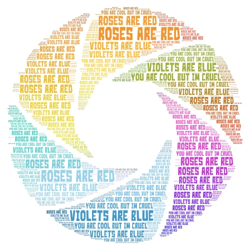 A poem word cloud art