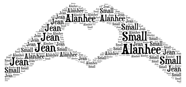 Alanhee word cloud art