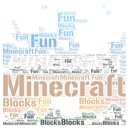  Minecraft word cloud art