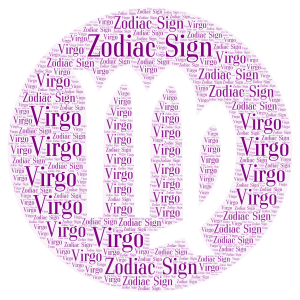 Zodiac Virgo word cloud art