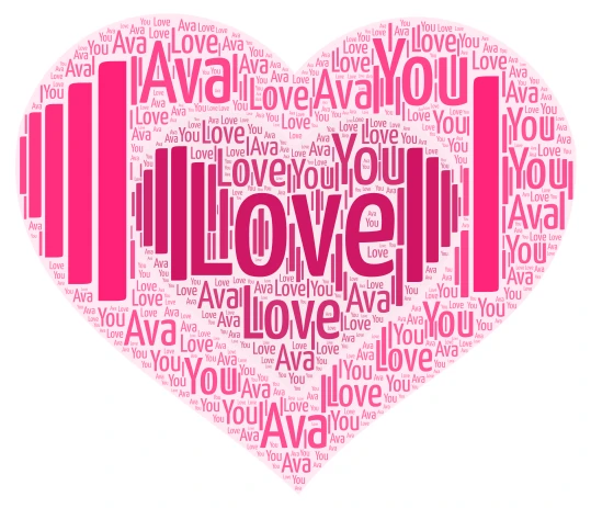 Ava word cloud art