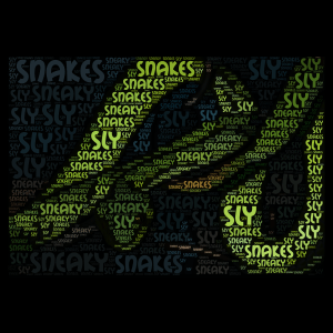 Snake  word cloud art