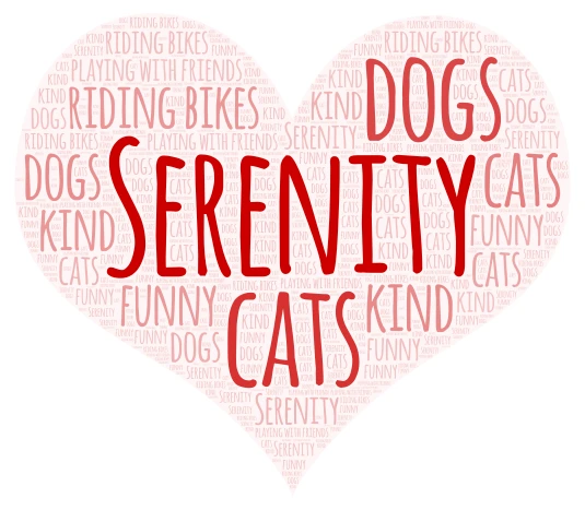 all about serenity word cloud art