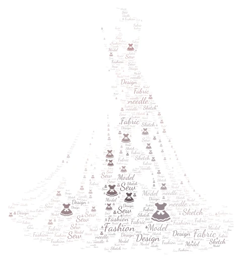 Dress word cloud art