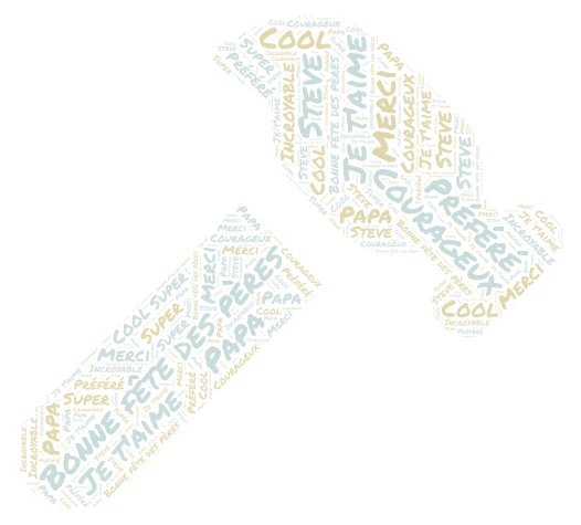 fête des pére word cloud art