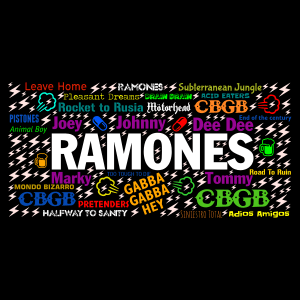 Ramones word cloud art