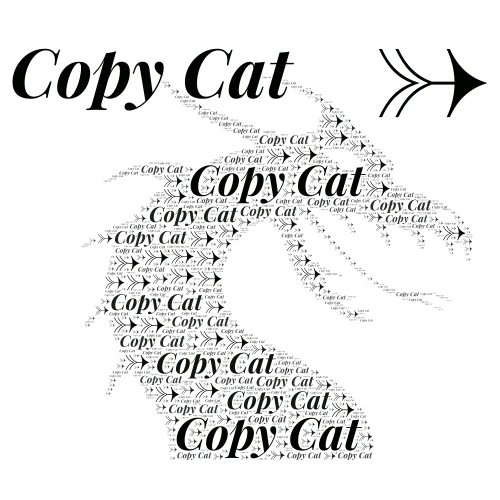 COPY CAT word cloud art