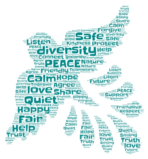 word of peace word cloud art