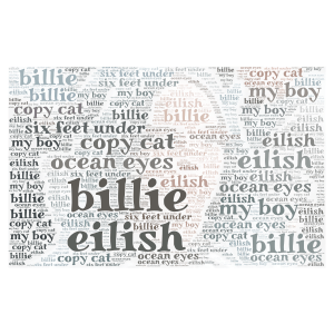 Billie Eilish   word cloud art