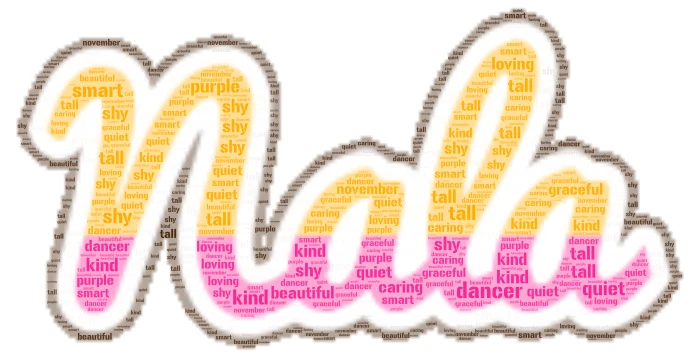 nala word cloud art
