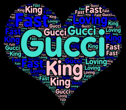 Gucci King word cloud art