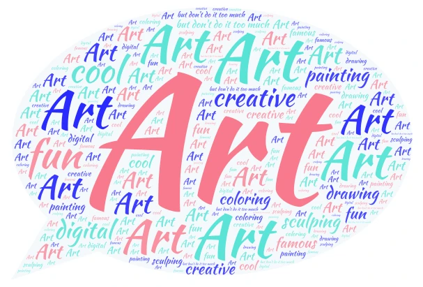 Art word cloud art