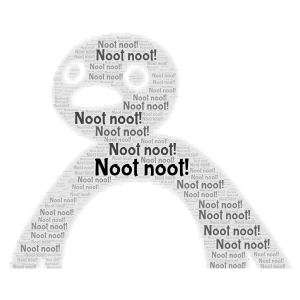 Noot Noot! word cloud art