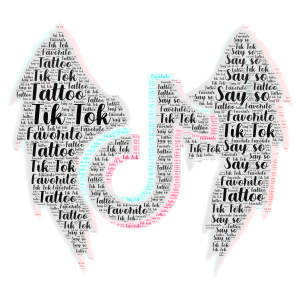 you can be hacked with tiktok = bad word cloud art
