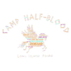 Camp Half Blood word cloud art
