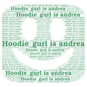 Hoodie_gurl is andrea word cloud art