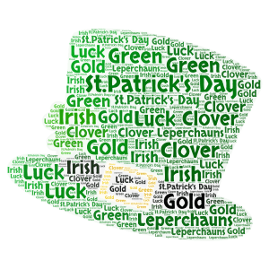 St.Patrick's Day word cloud art