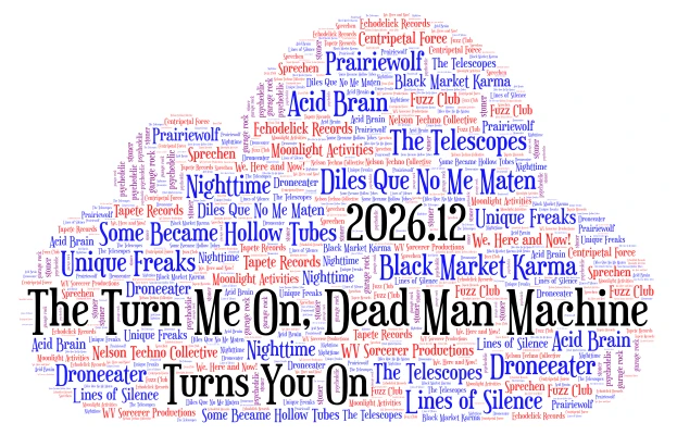 The Turn Me On Dead Man Machine Turns You On | 2026.12 word cloud art